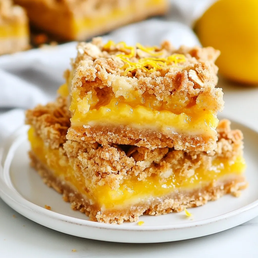Lemon Oatmeal Crumble Bars Irresistible and Easy Treat