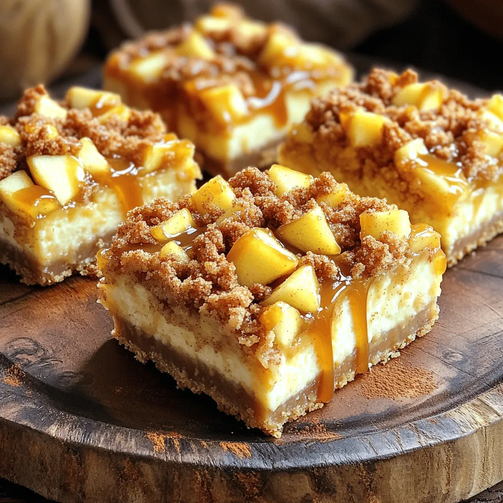 Caramel Apple Streusel Cheesecake Bars Delightful Treat