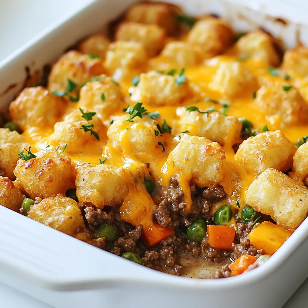 Tater Tot Beef Casserole Quick and Tasty Meal