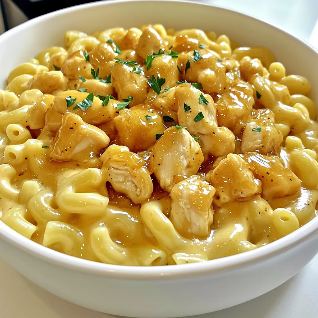 Honey Garlic Chicken Mac and Cheese Savory Delight
