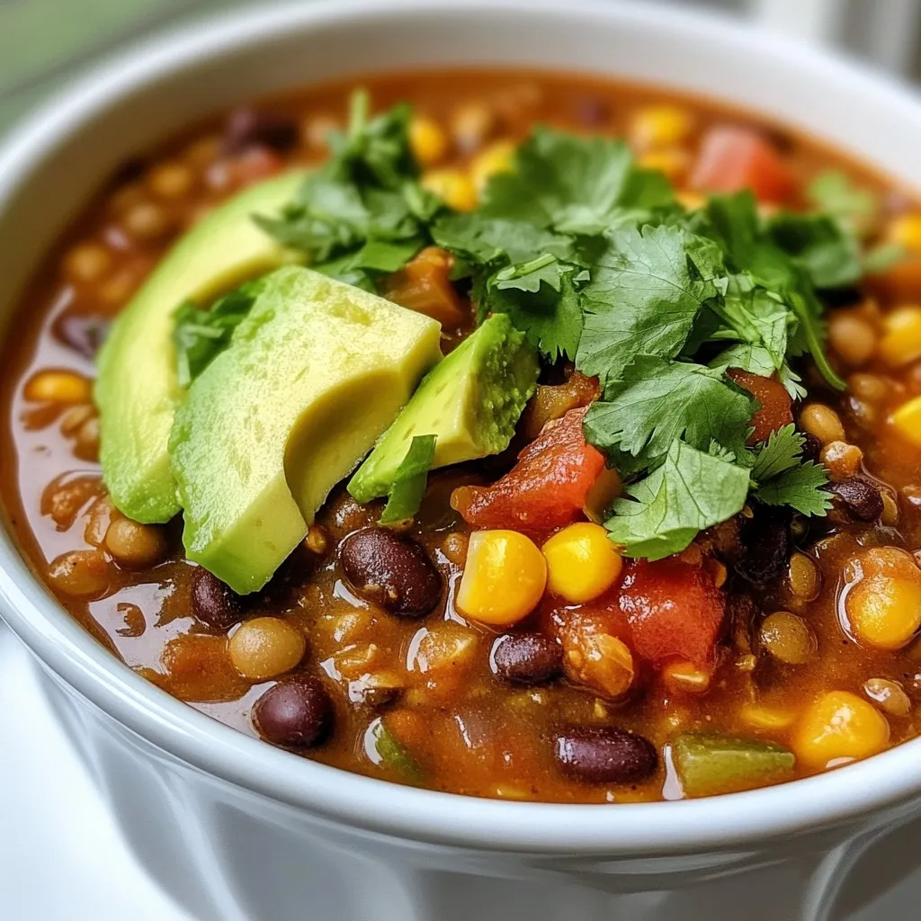 Crockpot Lentil Taco Chili Flavorful and Simple Meal