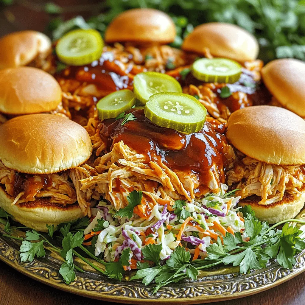 Slow Cooker BBQ Pulled Chicken Sliders Delightful Dish