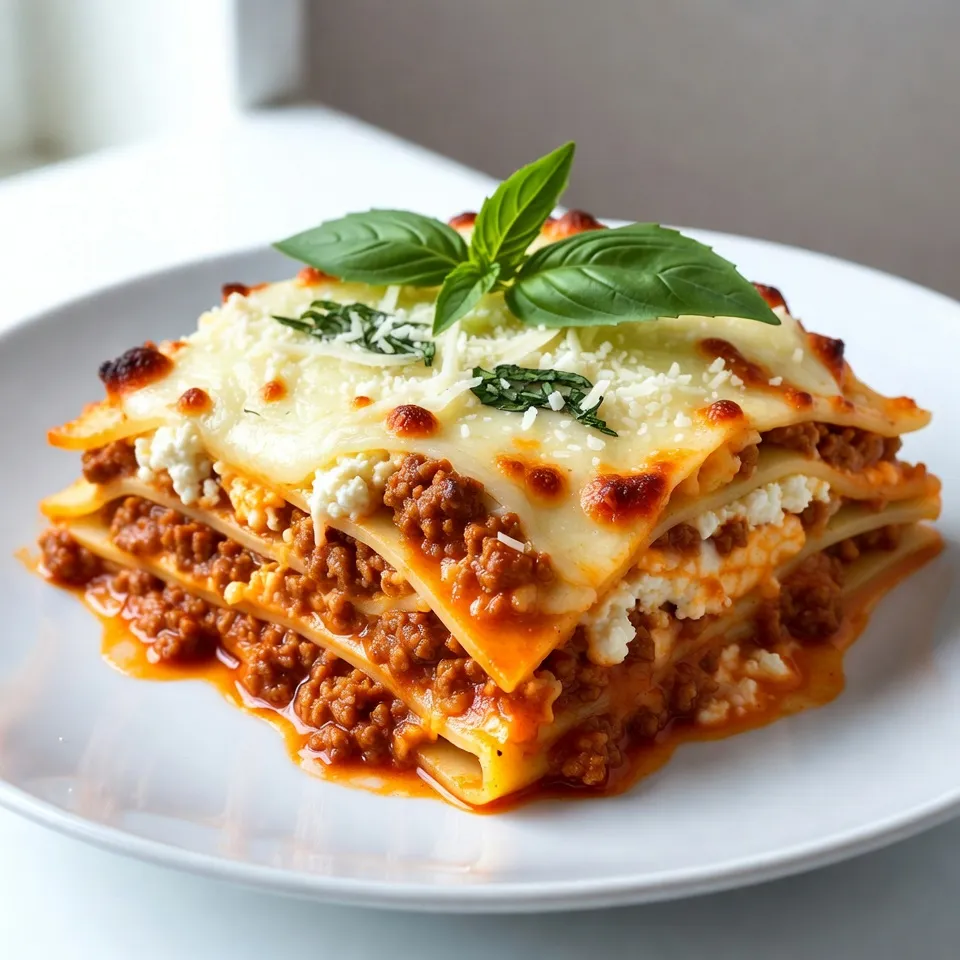 Ricotta Meat Sauce Lasagna Flavorful Dinner Recipe