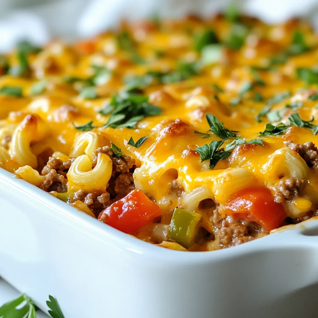 Cheesy Hamburger Casserole Bake Simple and Tasty Meal