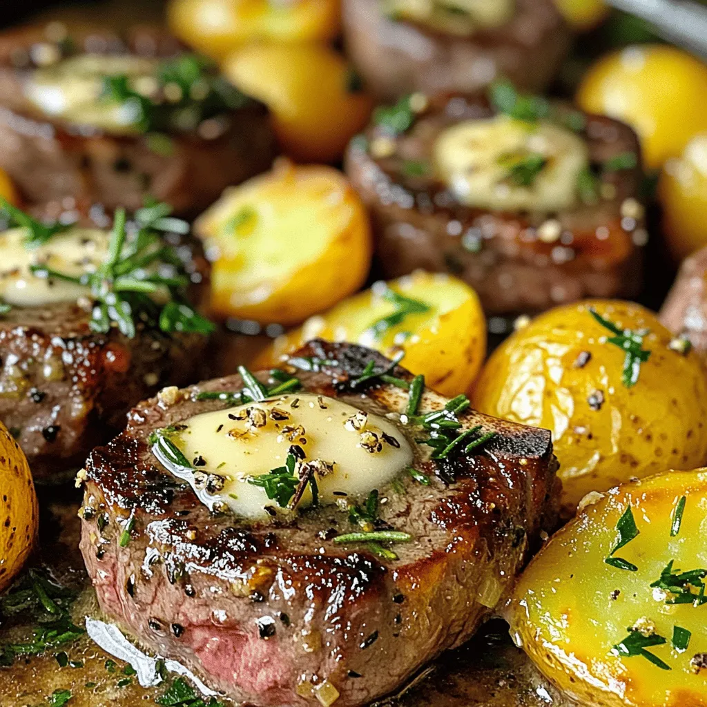Savory Sheet Pan Garlic Butter Steak Bites &#038; Potatoes