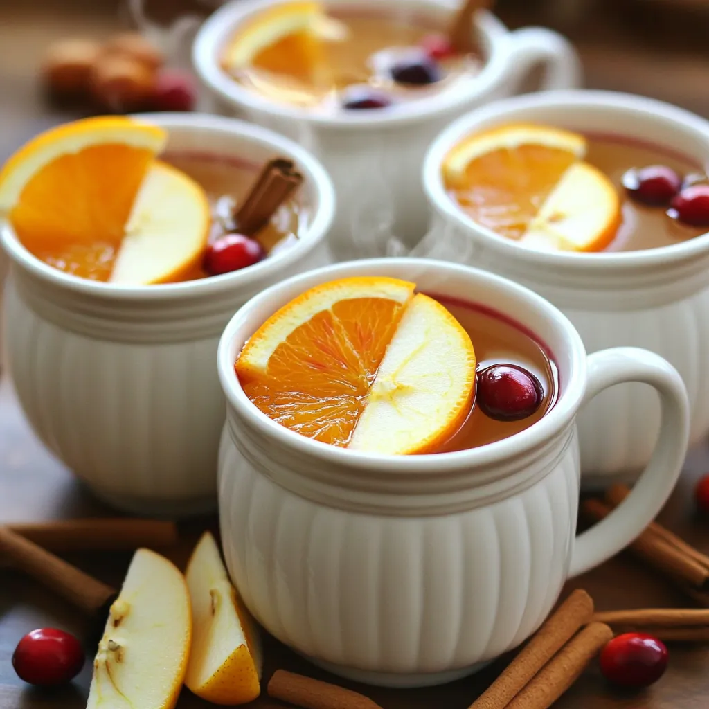 Warm Apple Cider Bourbon Punch Festive Flavorful Drink