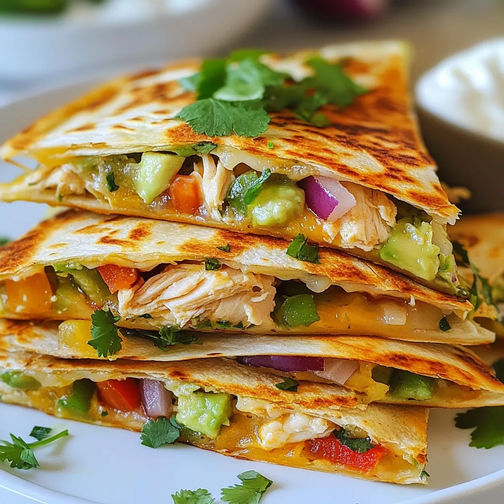 Chicken Avocado Quesadillas Flavorful and Filling Meal