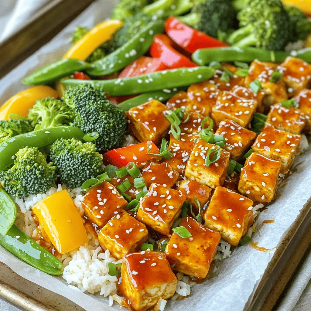Savory Sweet Chili Tofu Sheet Pan Bowls Recipe