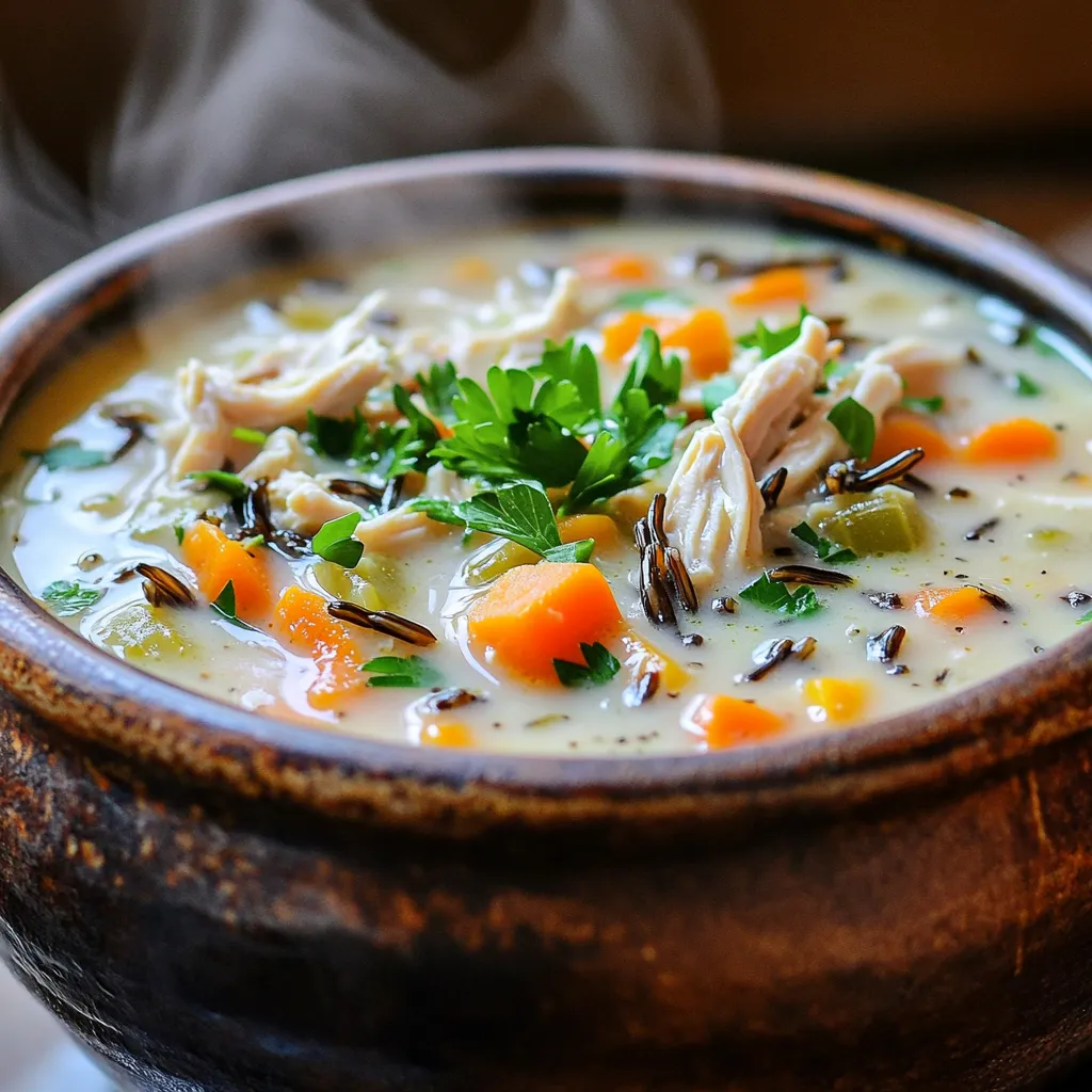 Slow Cooker Chicken Wild Rice Soup Comfort Dish