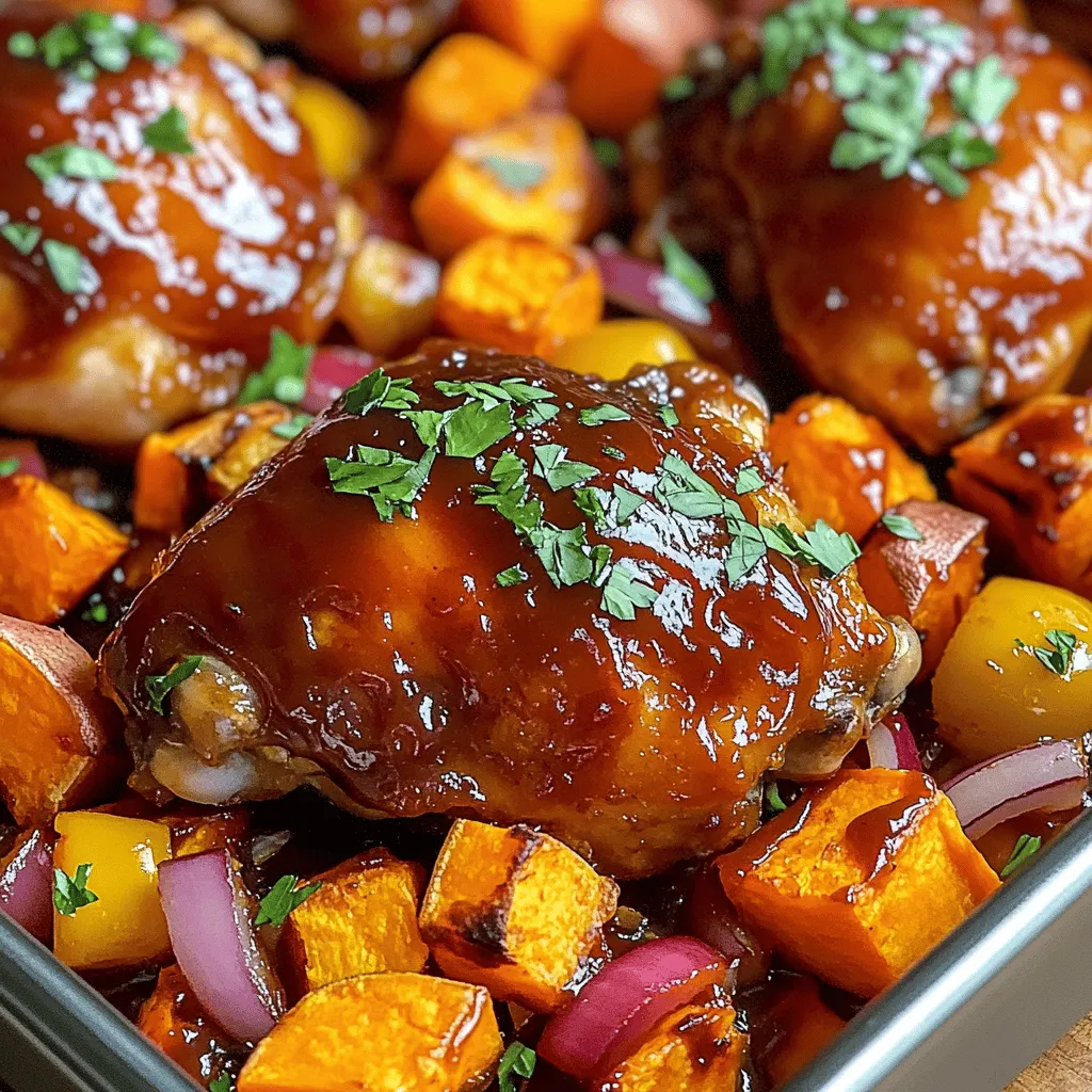 Sheet Pan BBQ Chicken Sweet Potatoes Flavorful Dish