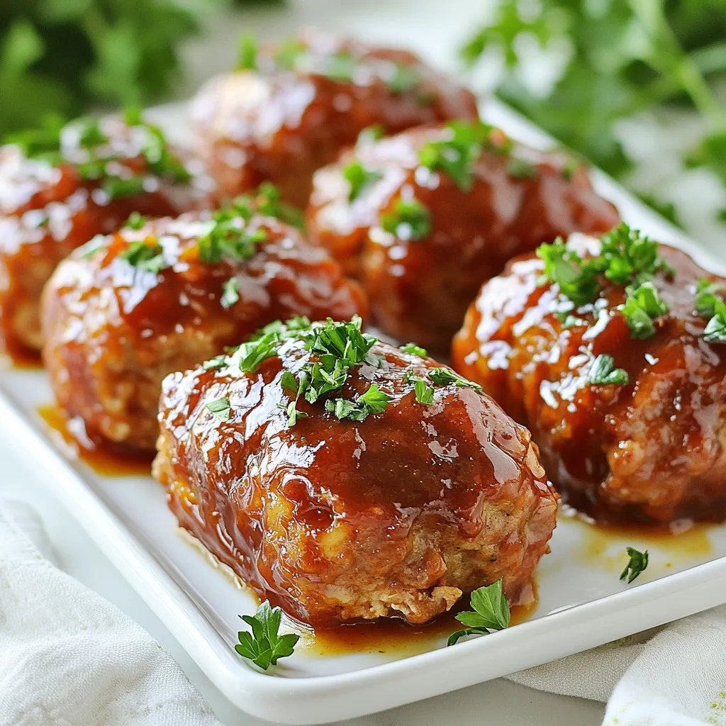 Mini Glazed Chicken Meatloaves Tasty Family Dinner