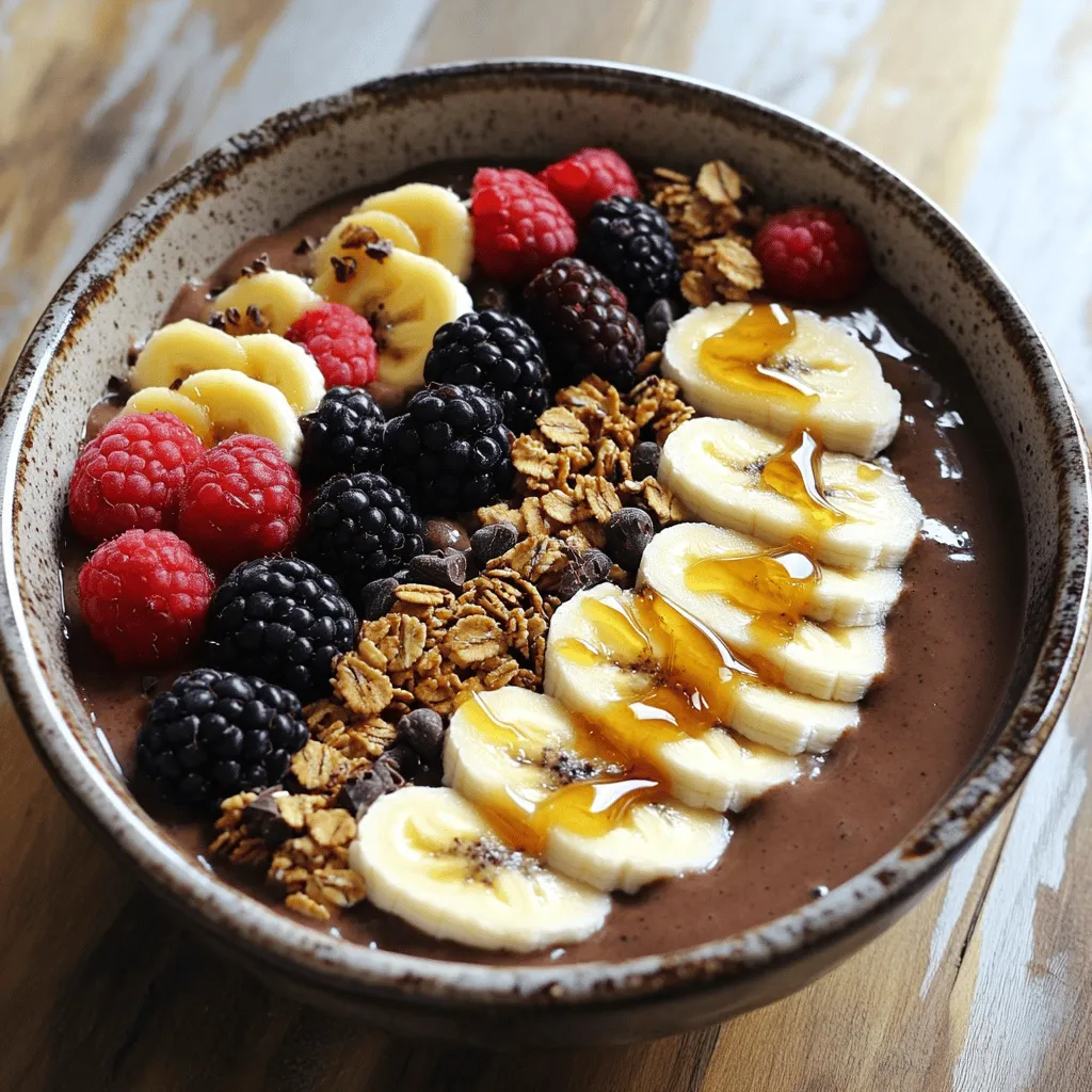 High-Protein Chocolate Peanut Butter Smoothie Bowl Recipe