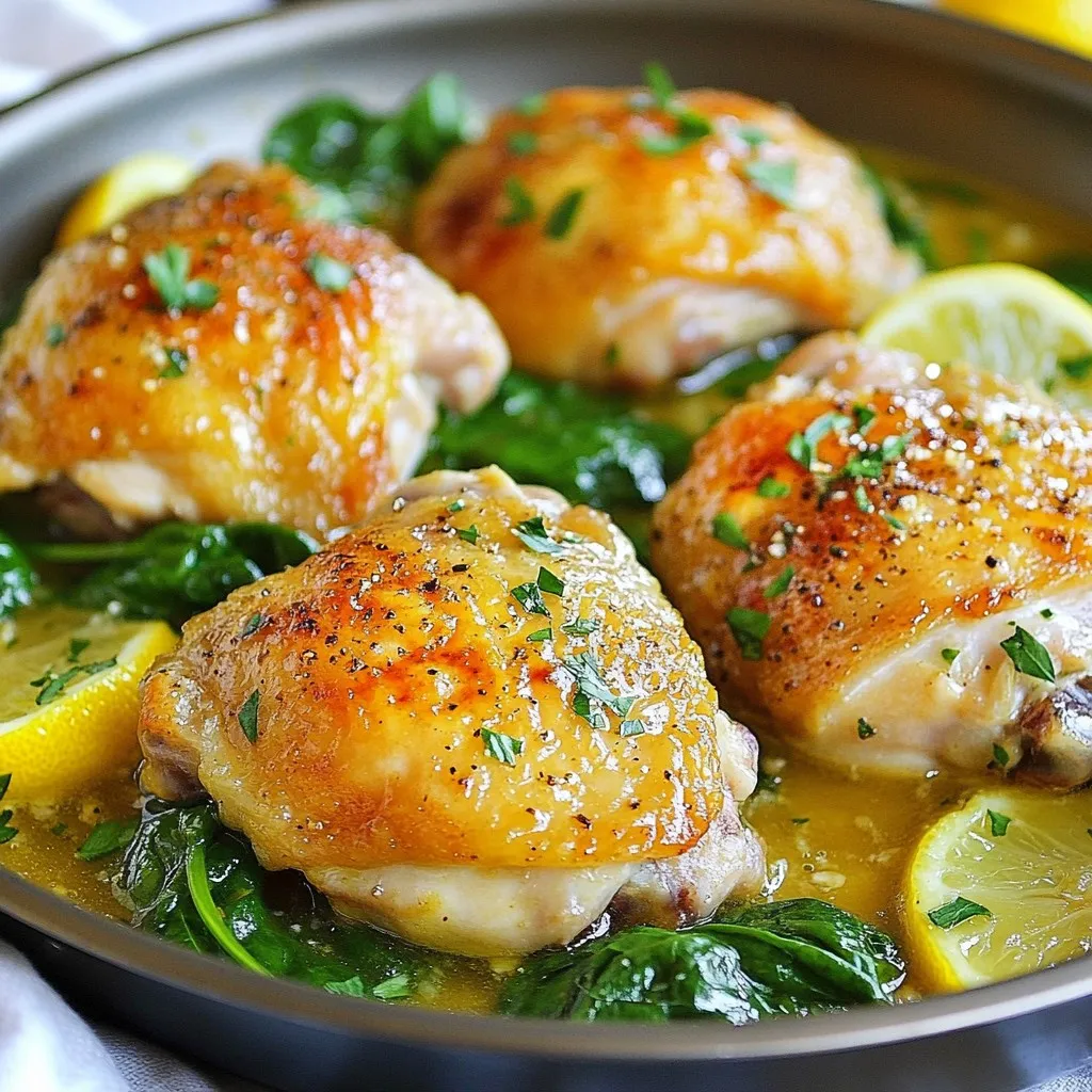 One-Pan Lemon Garlic Chicken Thighs Quick and Easy