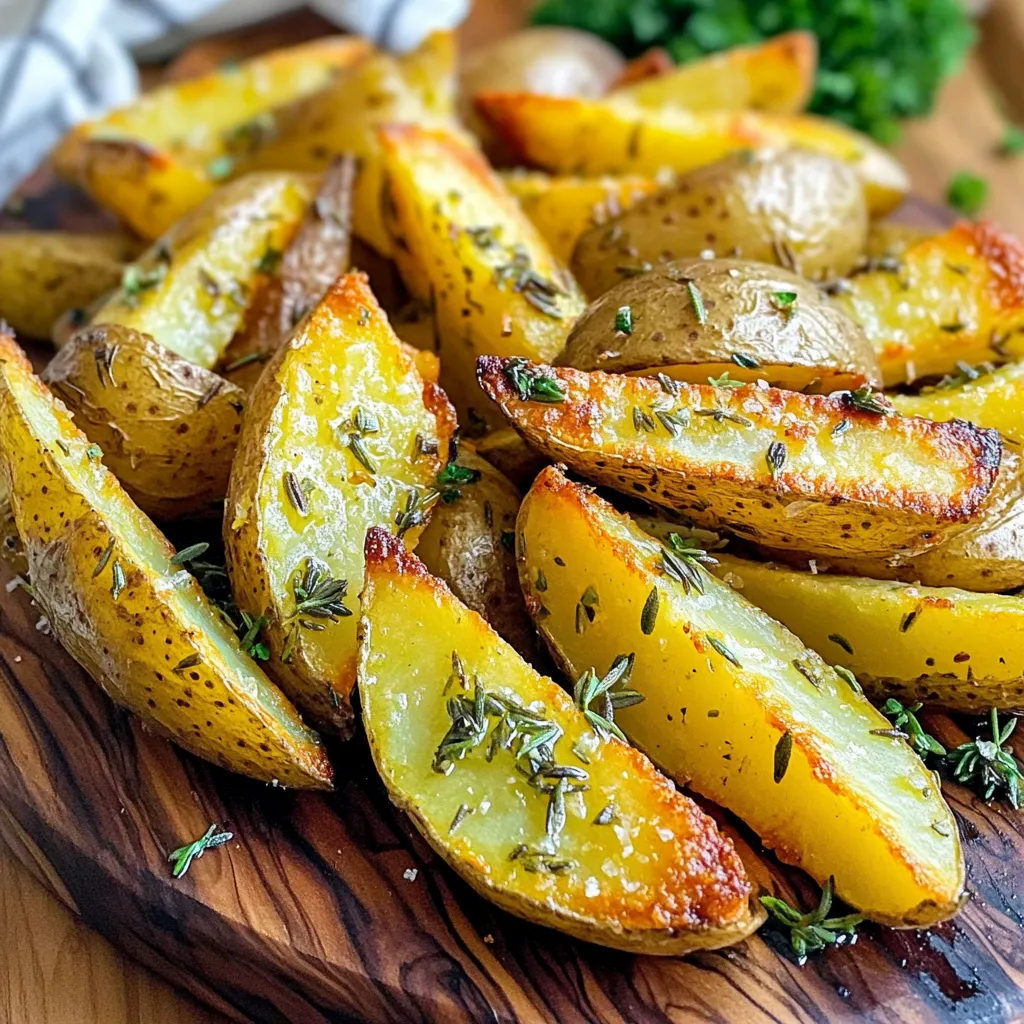 Air Fryer Garlic Herb Potato Wedges Crispy Delight