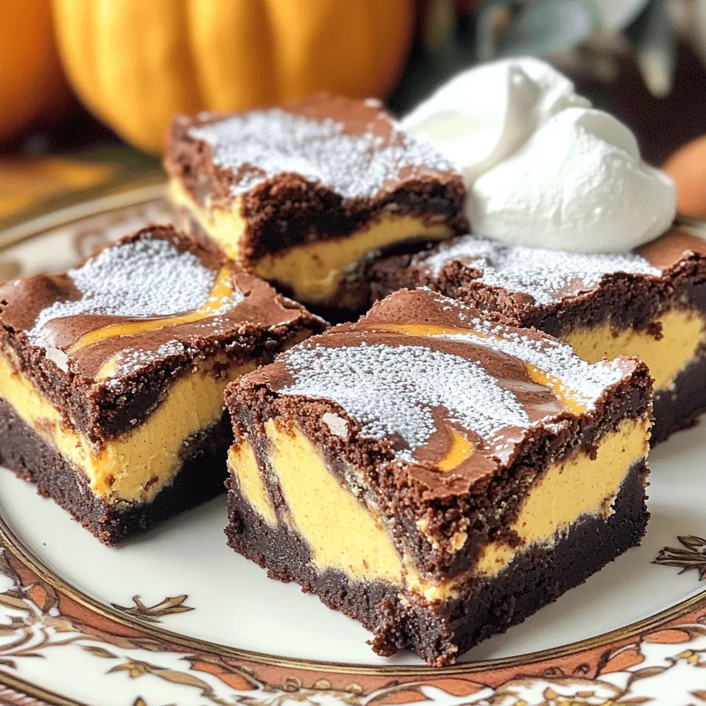 Pumpkin Cheesecake Swirl Brownies Creamy Delight Recipe