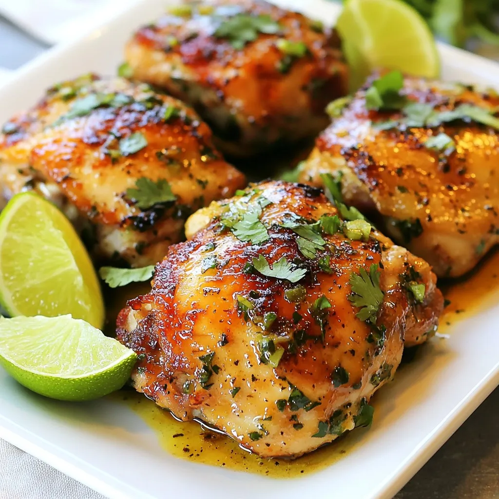 Crispy Cilantro Lime Chicken Thighs Flavor Burst Dish