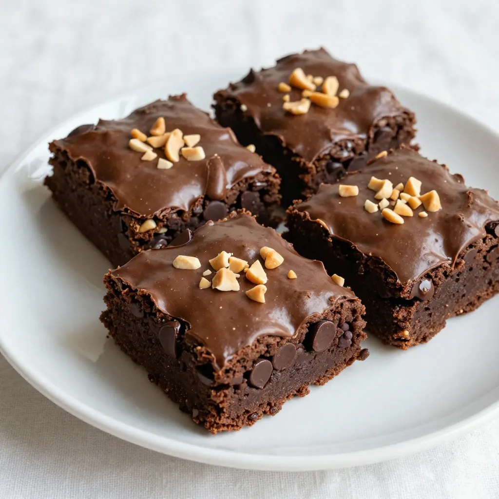 Fudgy Chocolate Peanut Butter Brownies Indulgent Treat