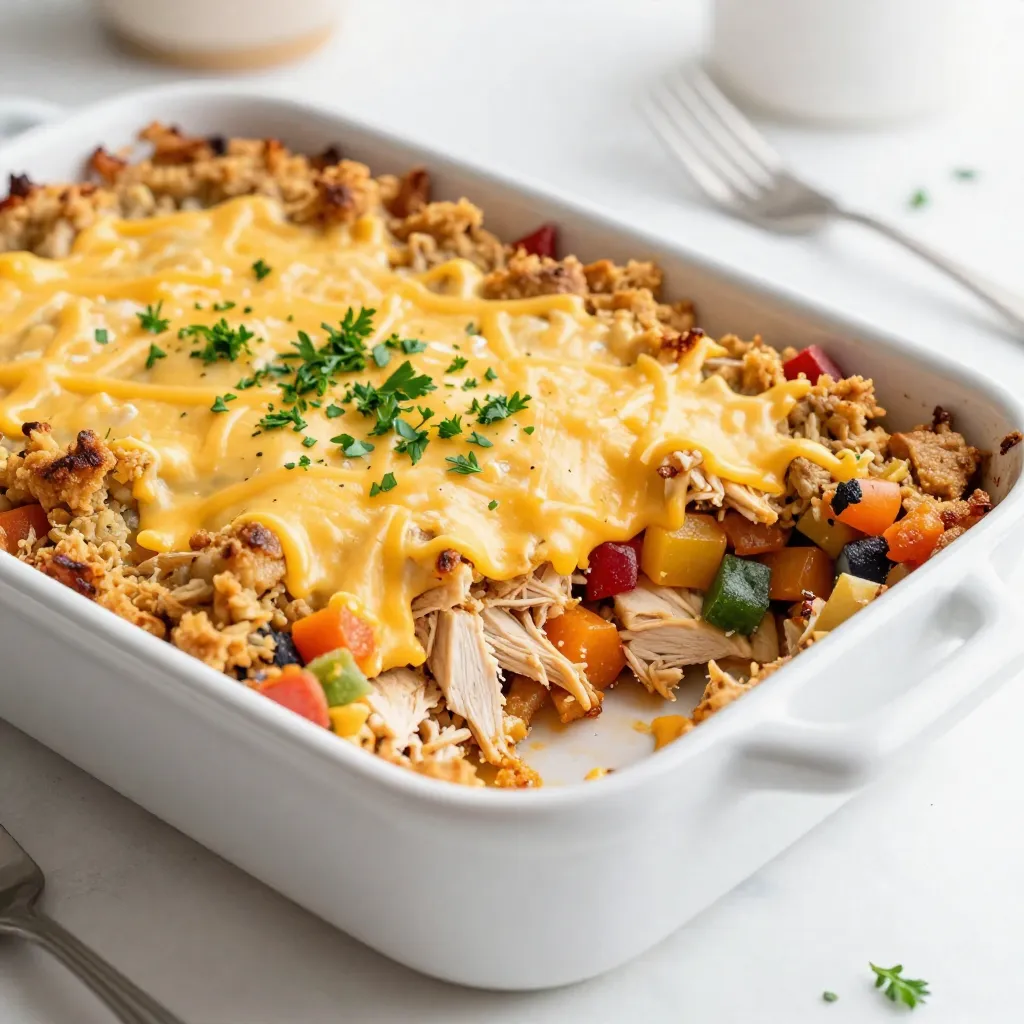 Hearty Chicken Stuffing Casserole Delightful Meal