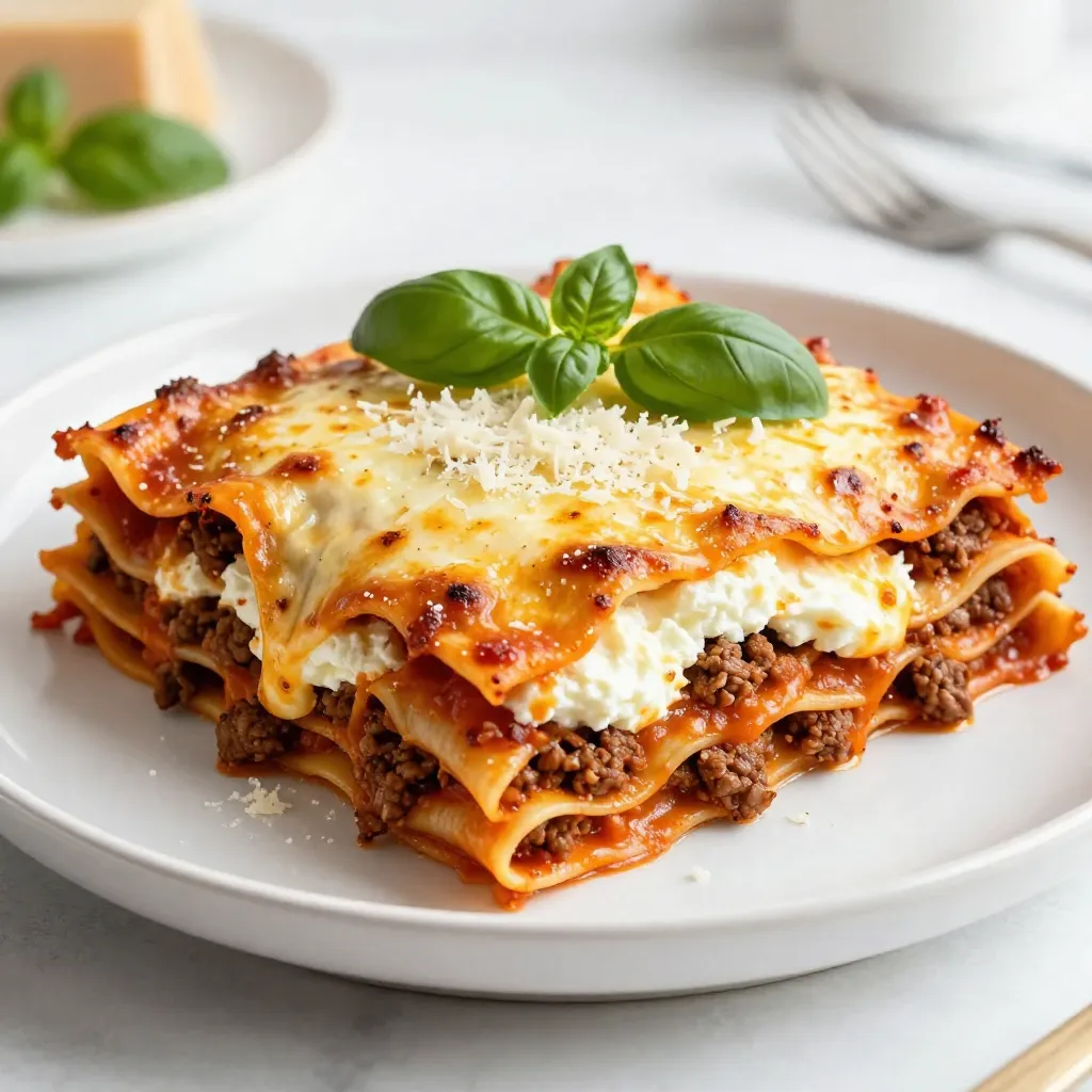 Creamy Ricotta Meat Lasagna Flavorful and Hearty Dish