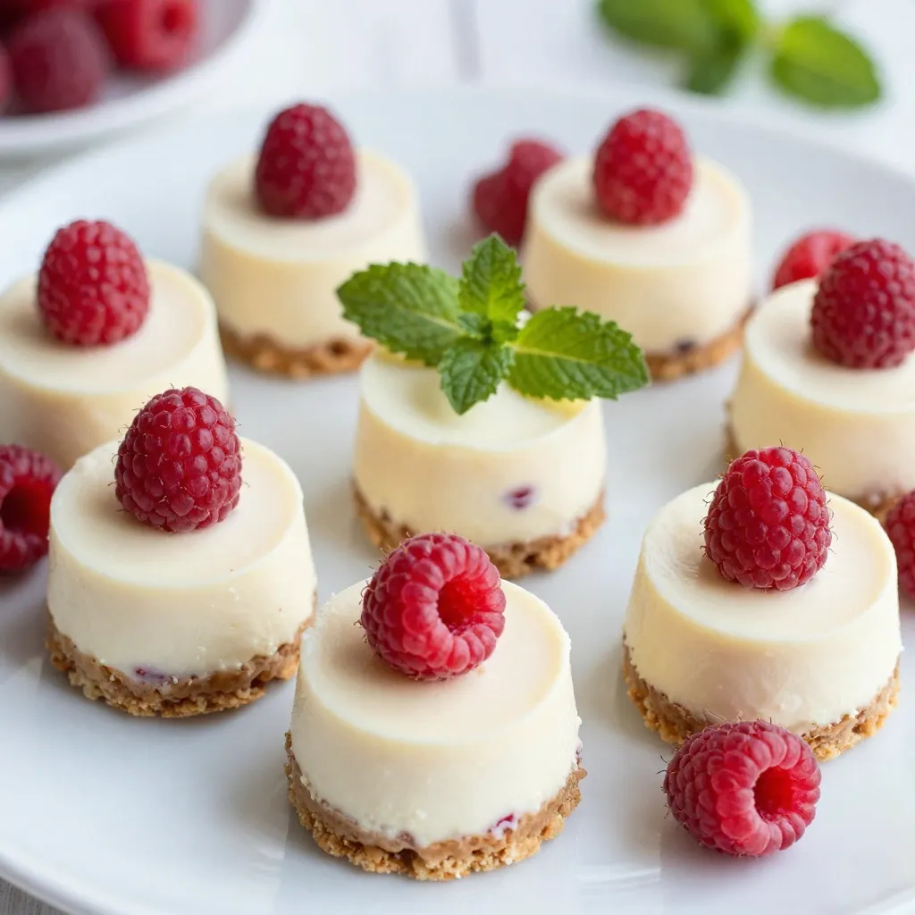White Chocolate Raspberry Cheesecake Bites Simple Treat