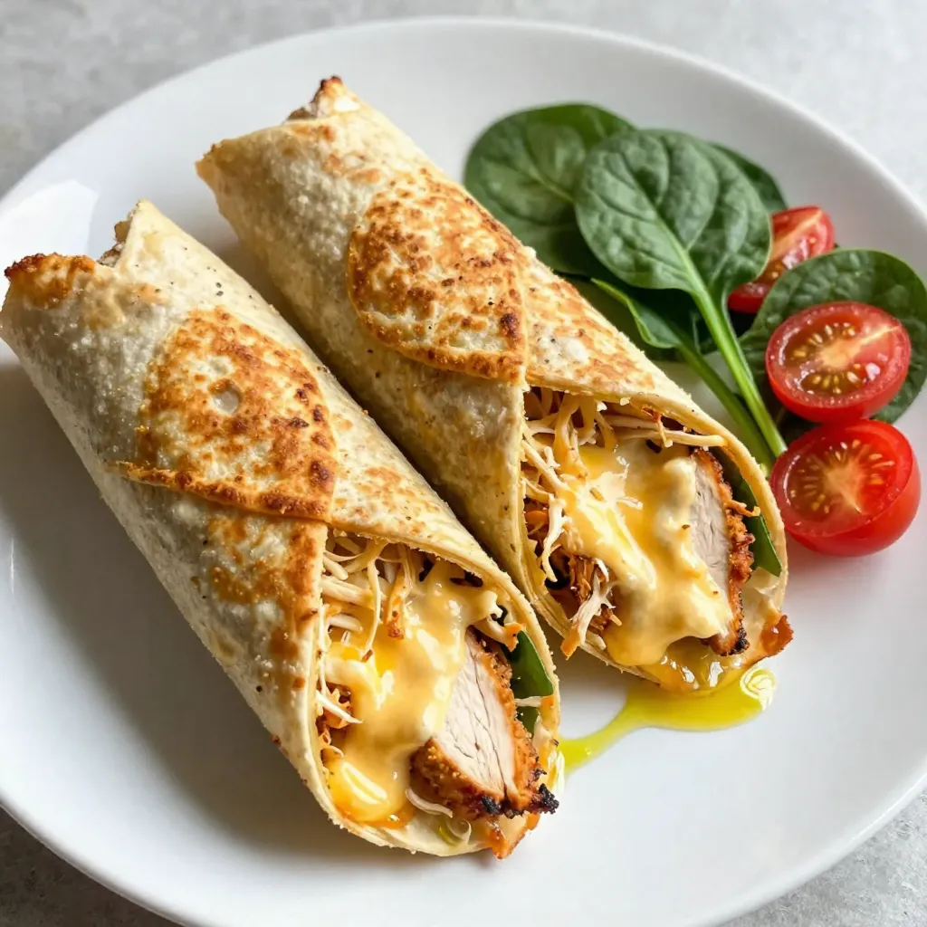 Cheesy Garlic Chicken Wraps Flavorful and Easy Meal