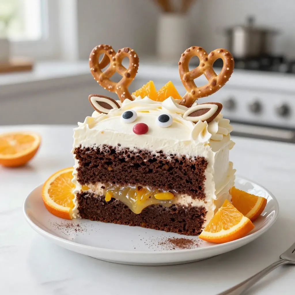 Chocolate Orange Reindeer Cake Festive and Fun Treat
