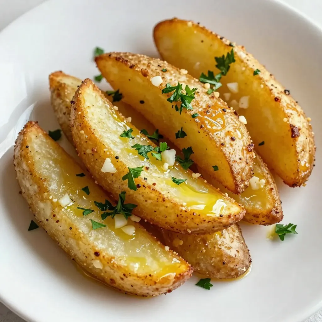 Garlic Parmesan Potato Wedges Crispy and Flavorful Dish