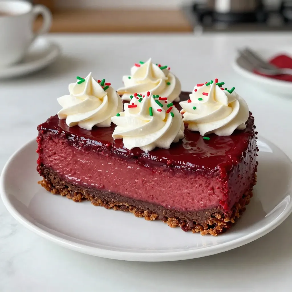 Red Velvet Christmas Cheesecake Festive Holiday Treat