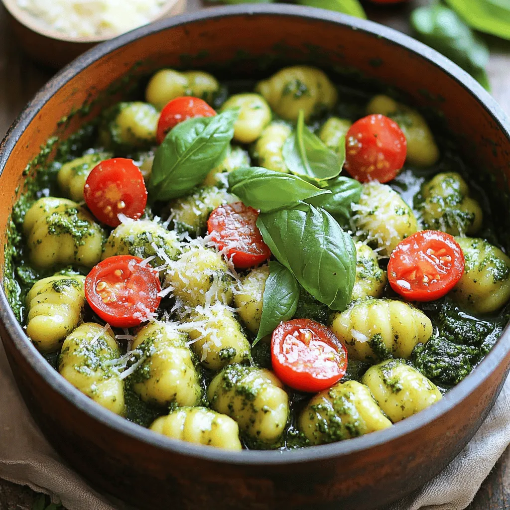 One Pot Pesto Gnocchi with Spinach Easy Dinner Dish