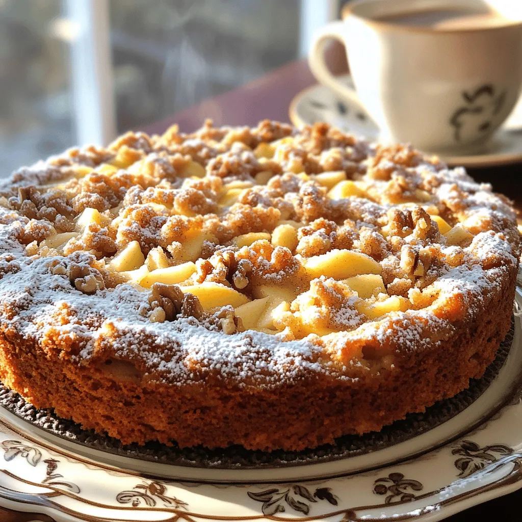 Apple Streusel Coffee Cake Bakery Style Delightful Treat