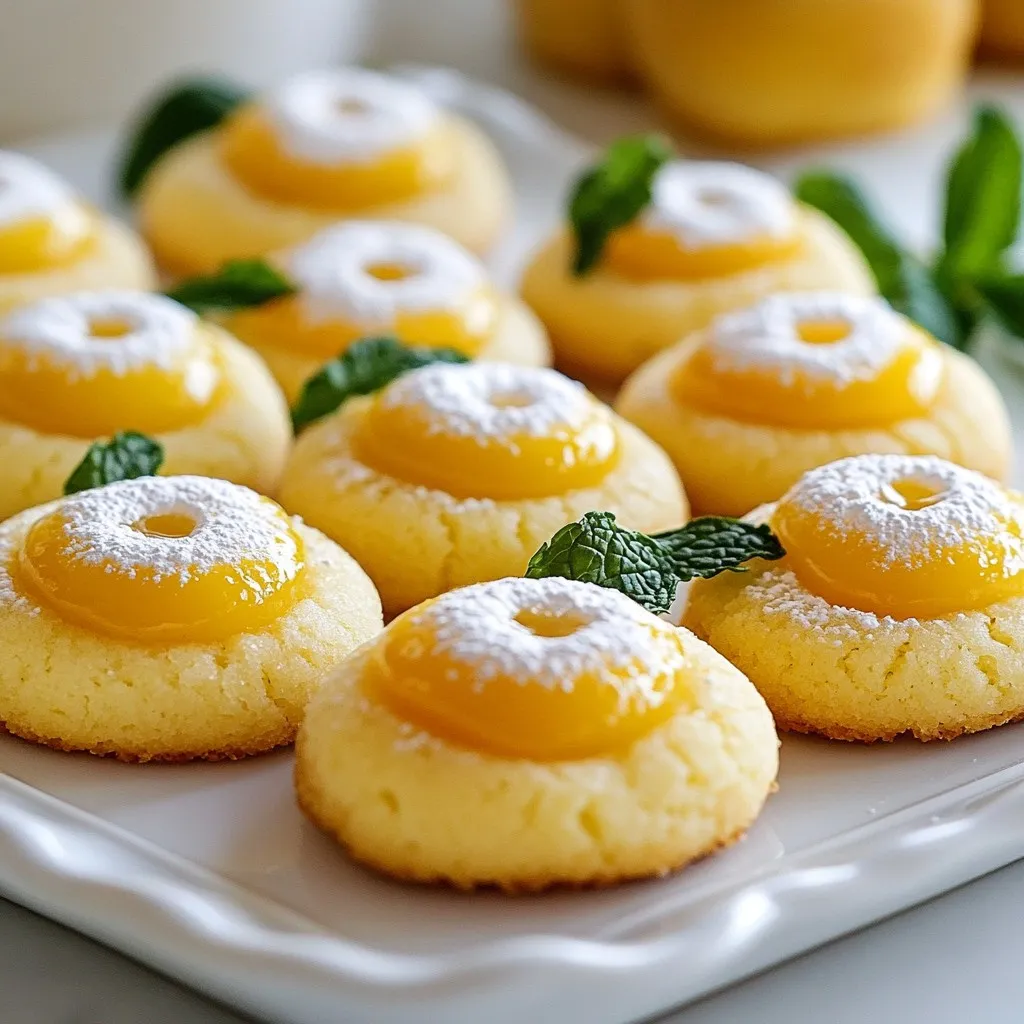 Lemon Curd Thumbprint Cookies Delightful Treats