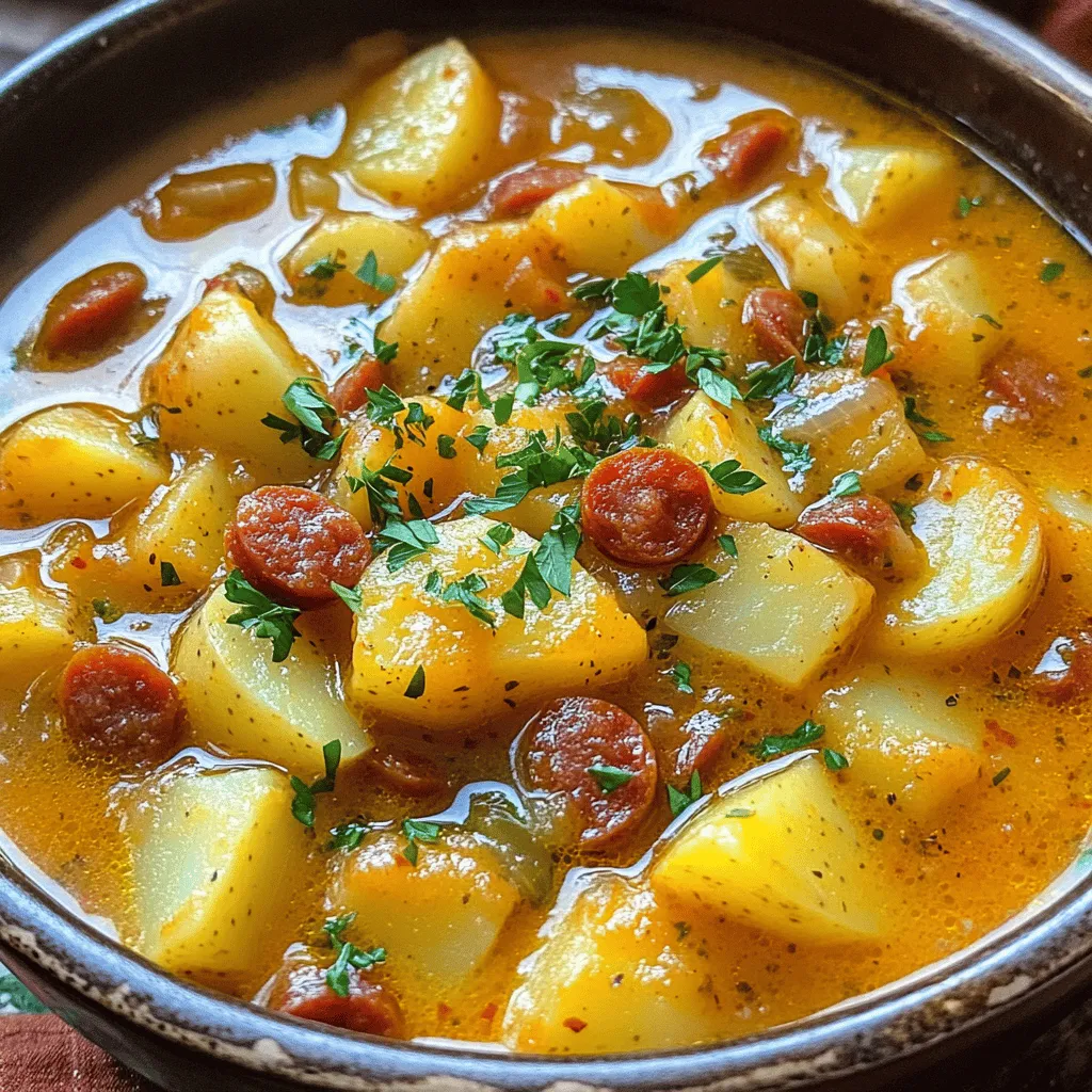 Savory Spanish Chorizo Potato Soup Recipe Delight
