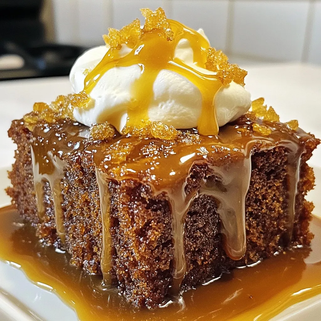 Toffee Gingerbread Pudding Cake Decadent Holiday Treat