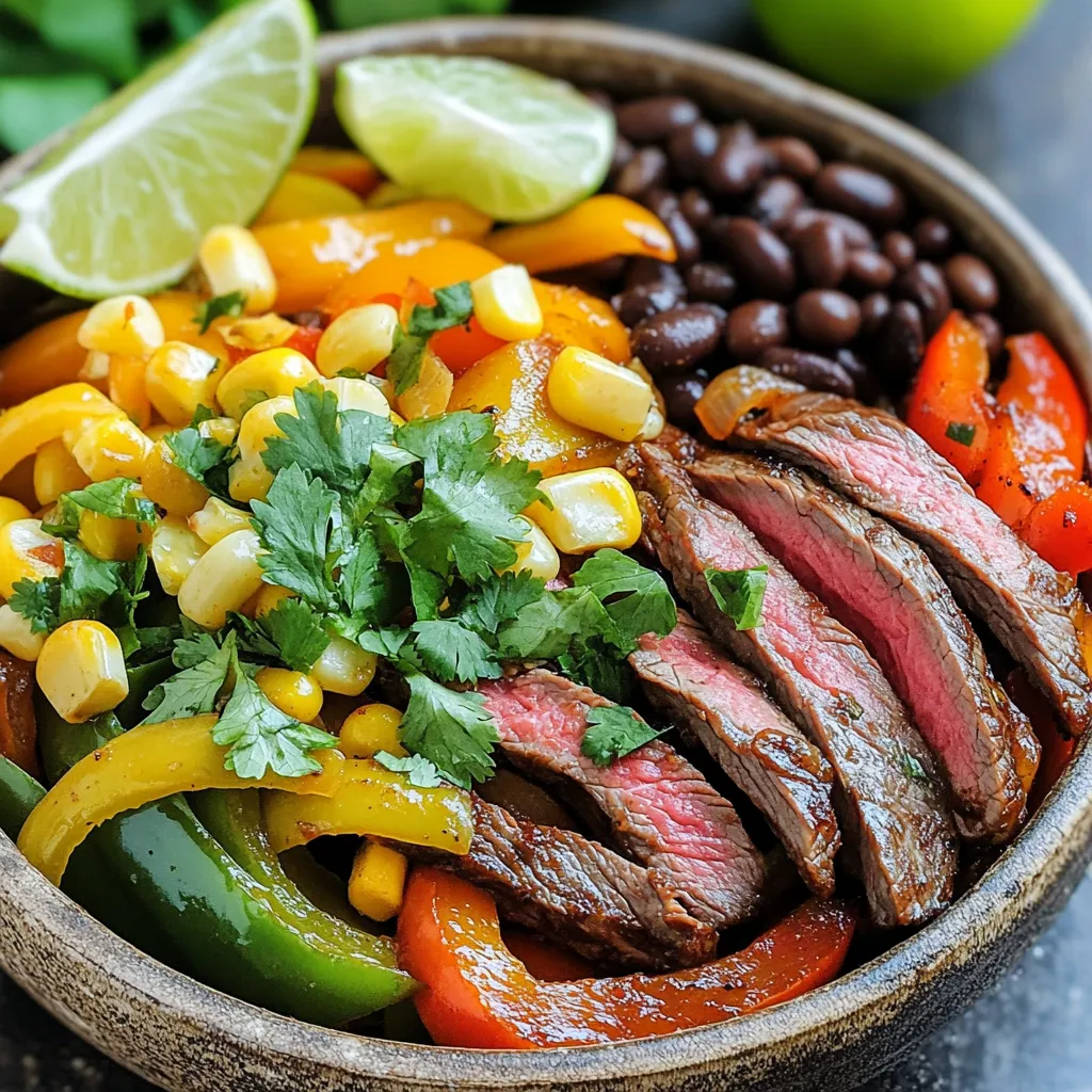 Fajita Steak Sheet Pan Bowls Simple and Healthy Meal