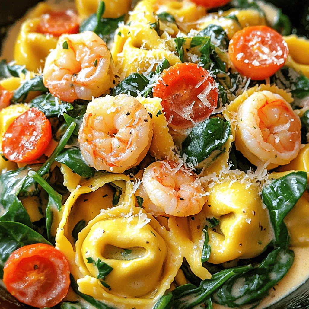 Creamy Shrimp Spinach Tortellini Flavorful Dinner Treat