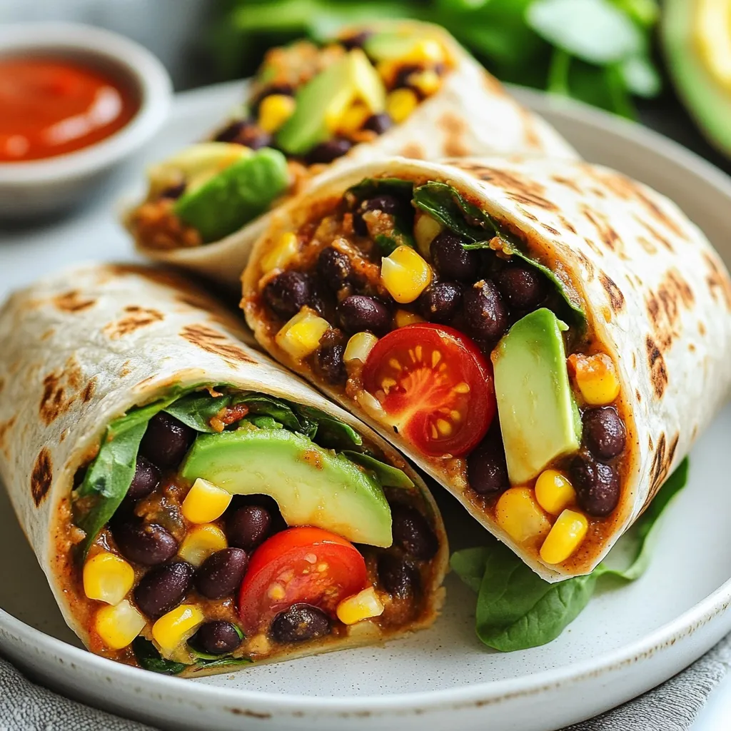 Ten Minute Vegan Burrito Wraps Quick and Easy Recipe