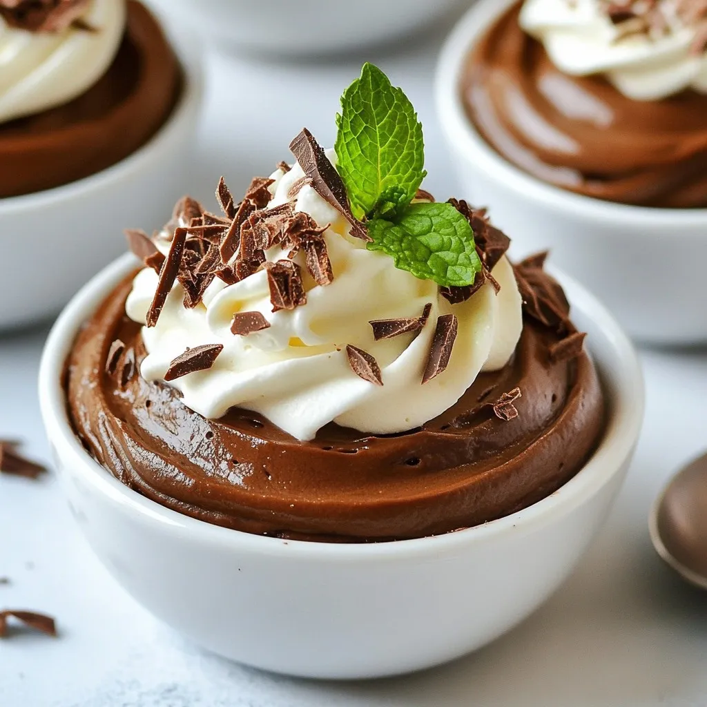 Decadent Christmas Chocolate Mousse Cups Delight