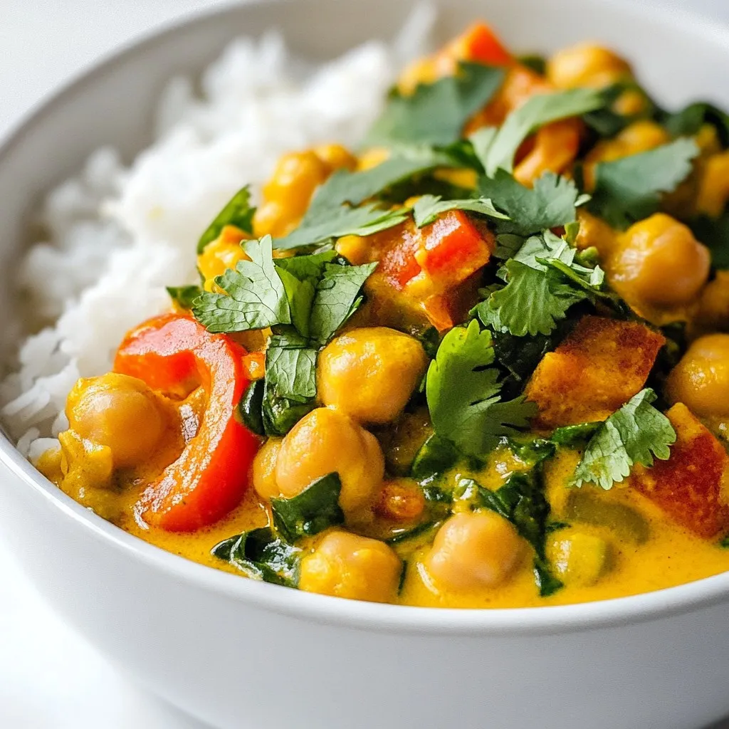 Easy Chickpea Coconut Curry Flavorful and Quick Dish