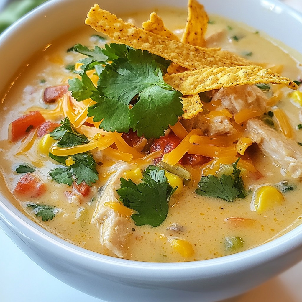 Creamy Chicken Fajita Soup Hearty and Flavorful Bowl