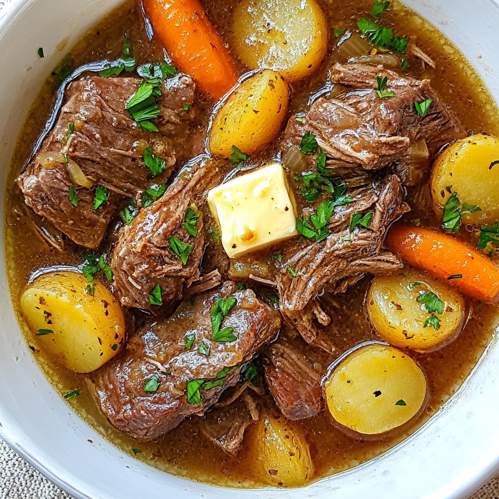 Slow Cooker Garlic Butter Beef Comforting Meal Idea