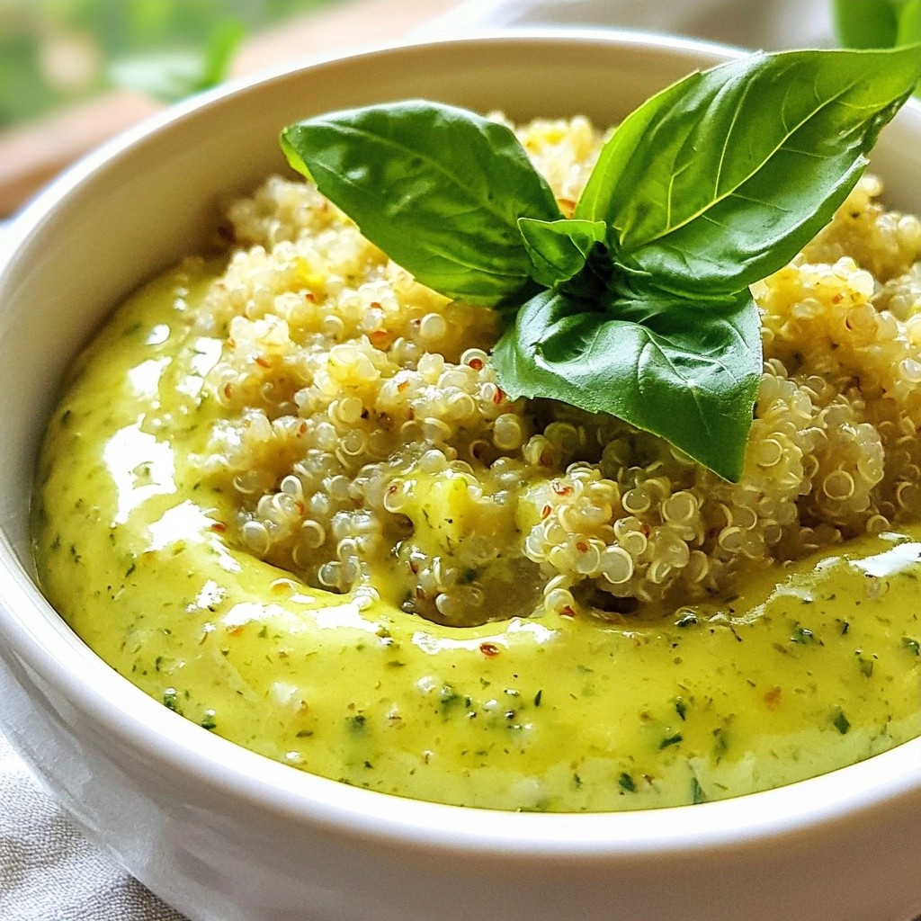 5-Ingredient Creamy Basil Quinoa Quick and Tasty Meal