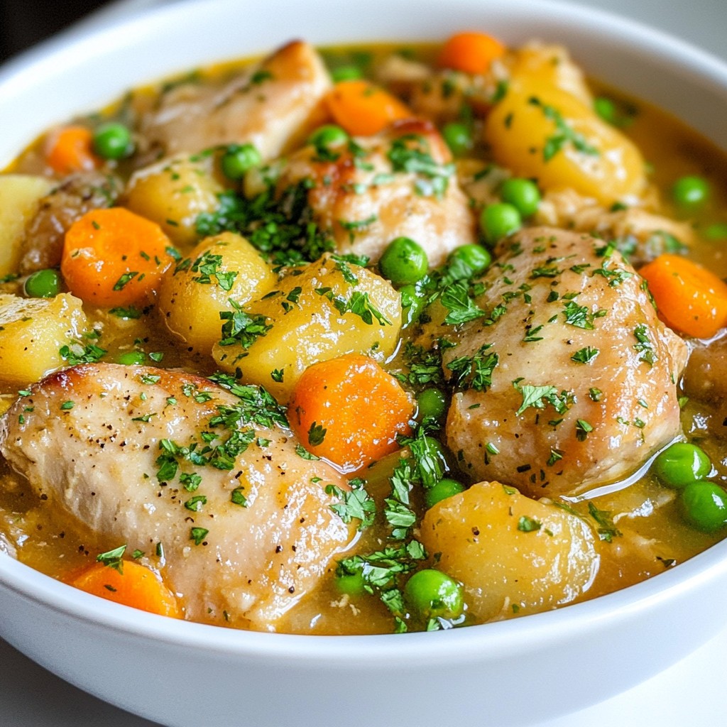 Savory Slow Cooker Chicken Stew Easy for Family Dinner