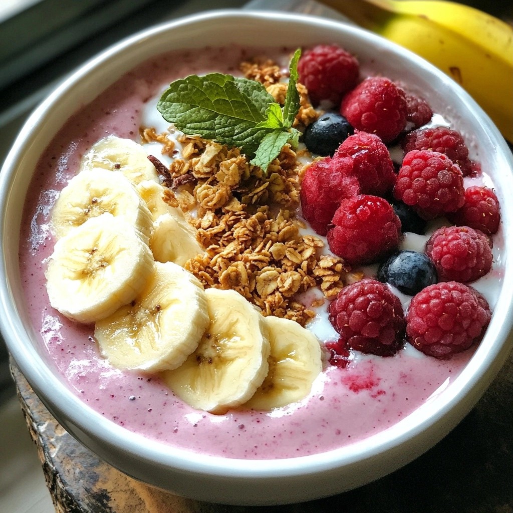 Speedy Banana Berry Smoothie Bowl Easy and Healthy Snack