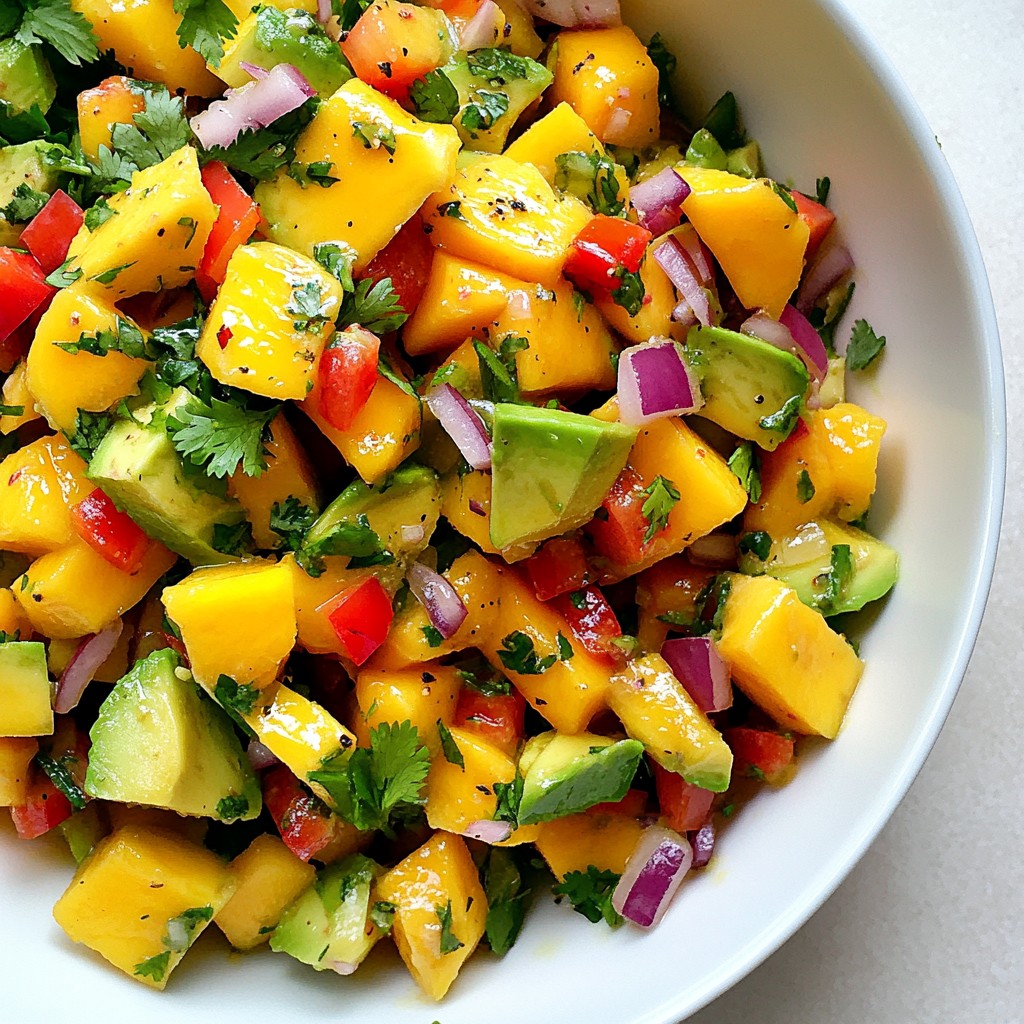 No-Cook Quick Avocado Mango Salad Fresh and Tasty