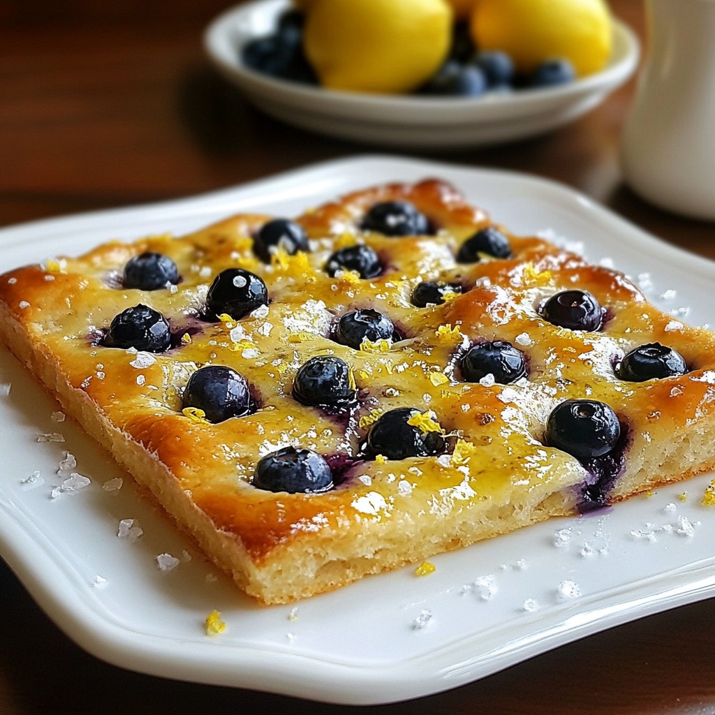Sweet Lemon Blueberry Sourdough Focaccia Delight