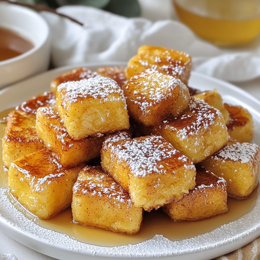 Cinnamon Roll French Toast Bites Perfectly Fluffy Treat