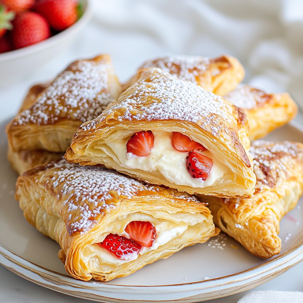 Strawberry Cheesecake Turnovers Simple Dessert Recipe
