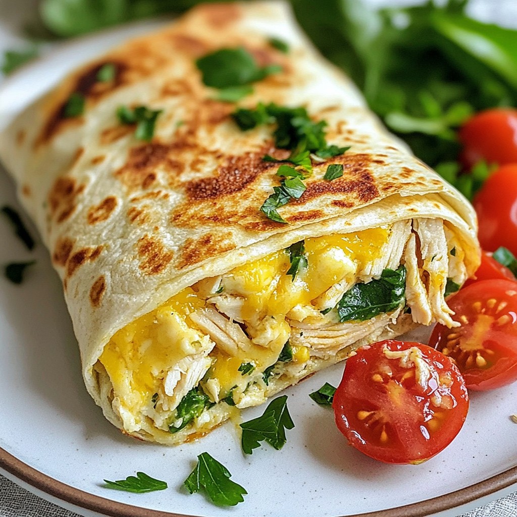 Cheesy Garlic Chicken Wraps Delicious and Easy Meal