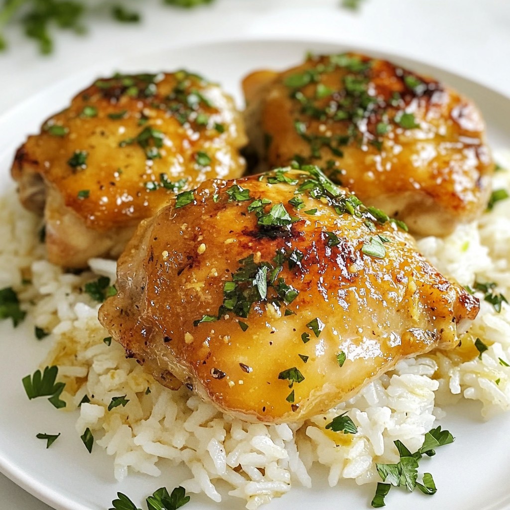One-Pan Honey Butter Garlic Chicken & Rice Delight