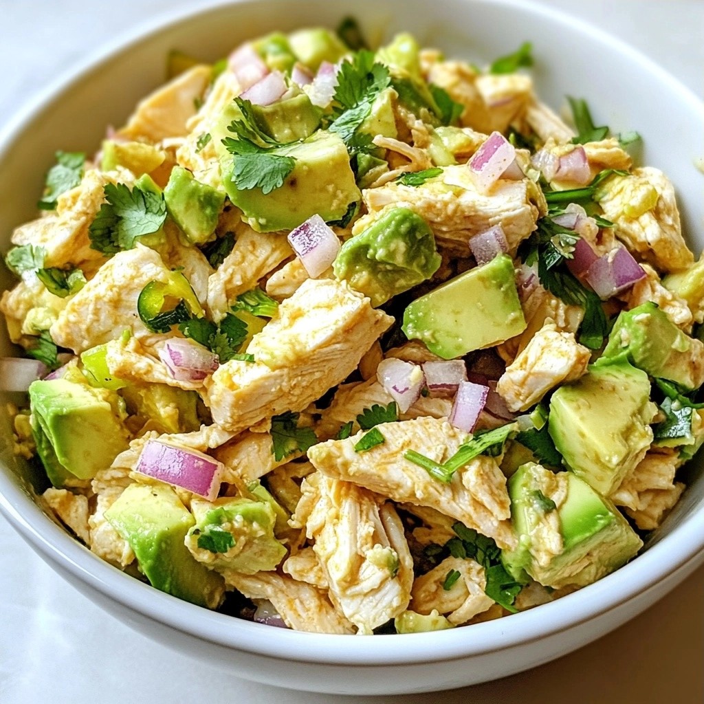 Quick Spicy Avocado Chicken Salad Fresh and Flavorful